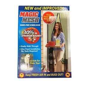 MAGIC MESH Hands-Free Screen Door - Blue Packaging